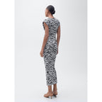 Robe Midi Ajustée Zèbre