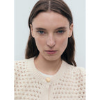 Cardigan Maille Ajourée Rayures