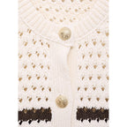 Cardigan Maille Ajourée Rayures