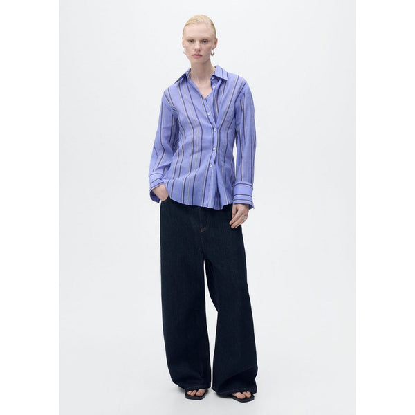 Striped Shirt With Multiposition Closure