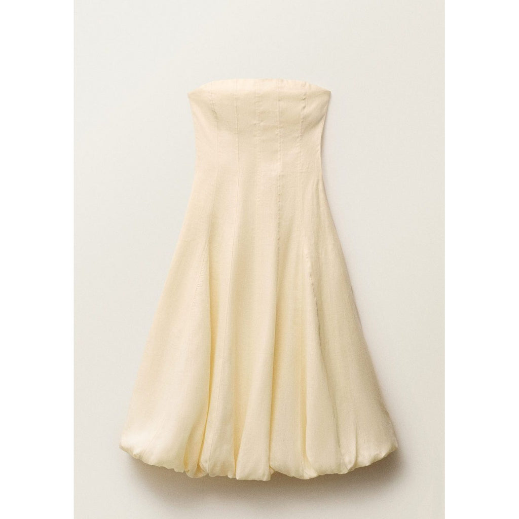Robe En Lin Bas Bouffant