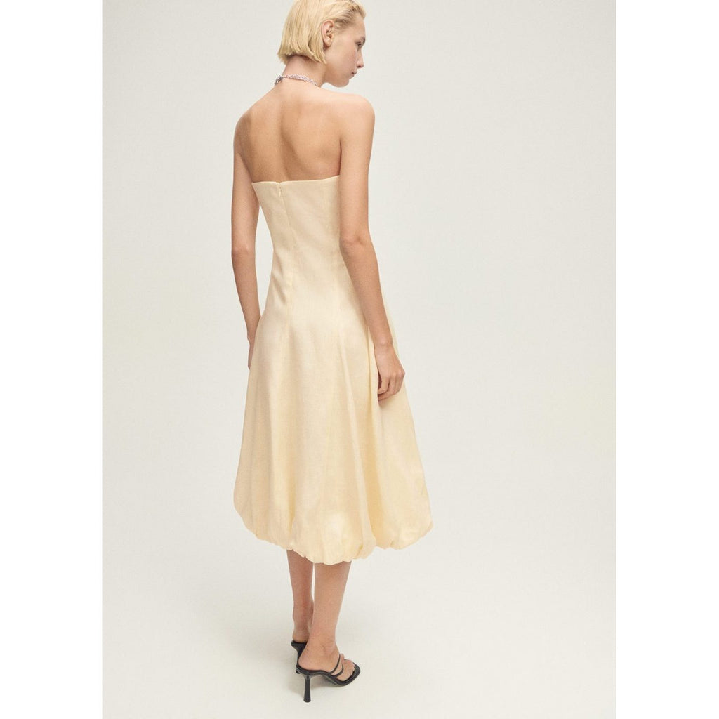 Robe En Lin Bas Bouffant