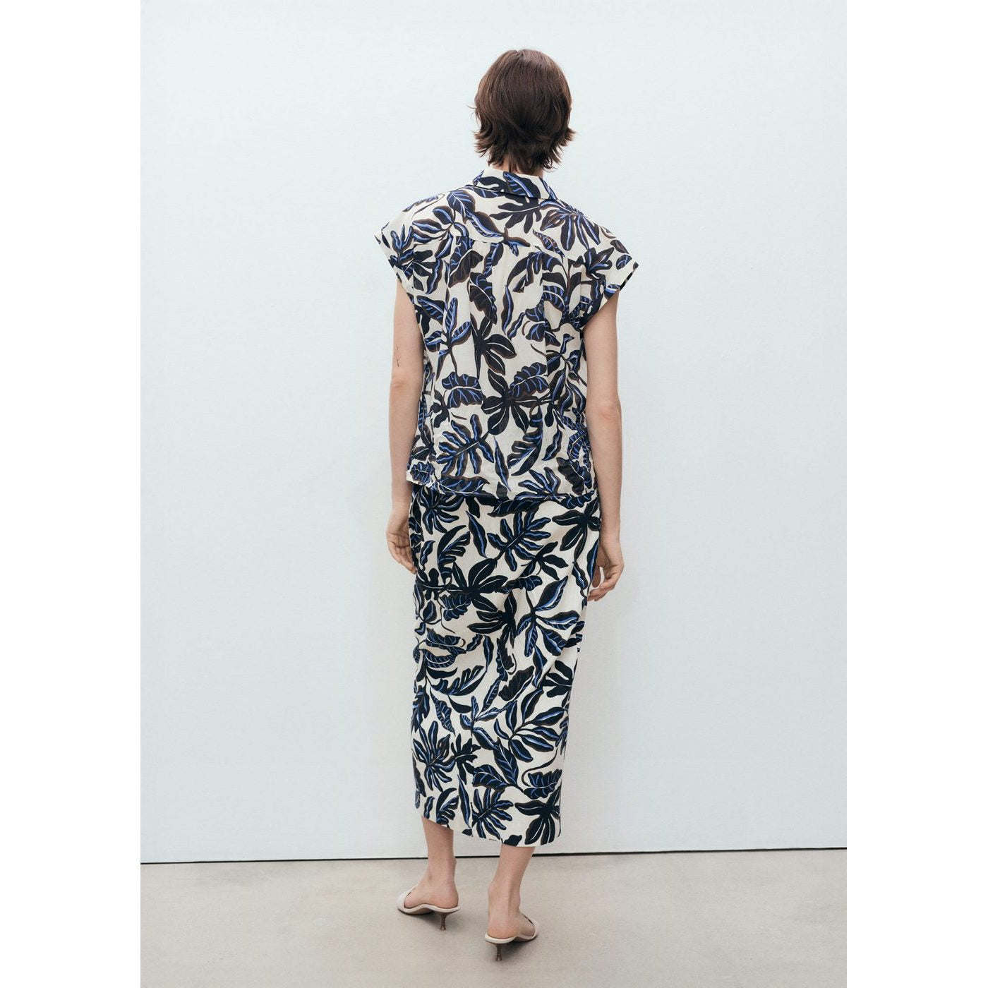 Chemise Coton Imprimée À Manches Courtes