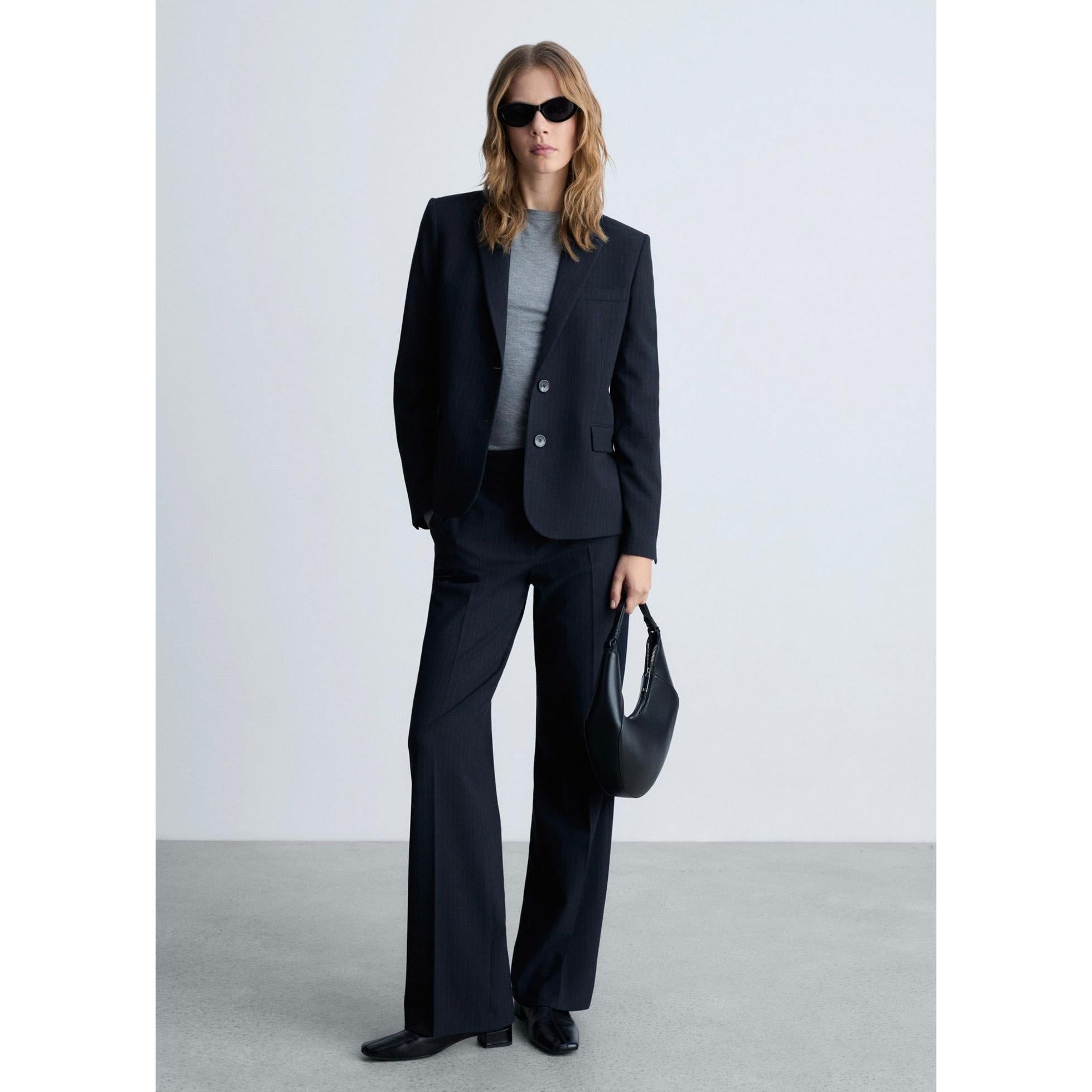Veste De Costume Fines Rayures - Dark Navy
