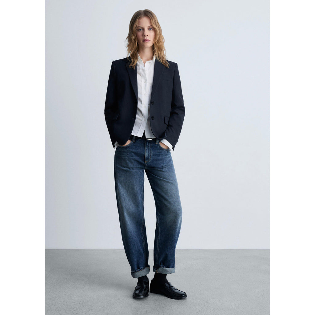 Veste De Costume Fines Rayures - Dark Navy