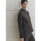 Sweat-Shirt En Velours Côtelé Prémaman - Dark Heather Grey