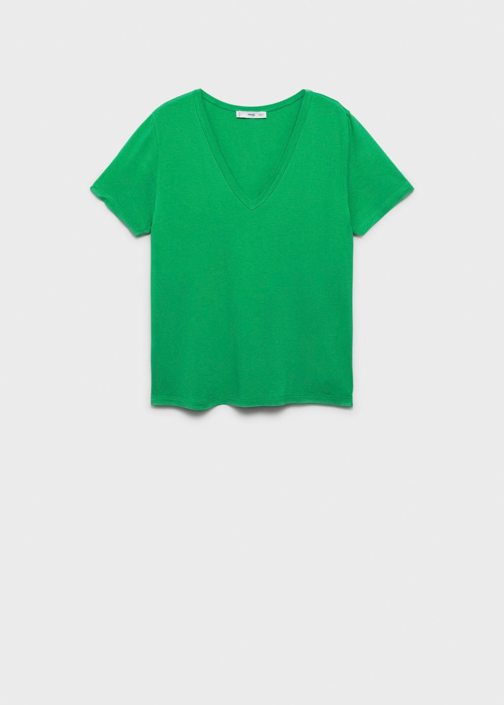 T-Shirt Col En V - Green