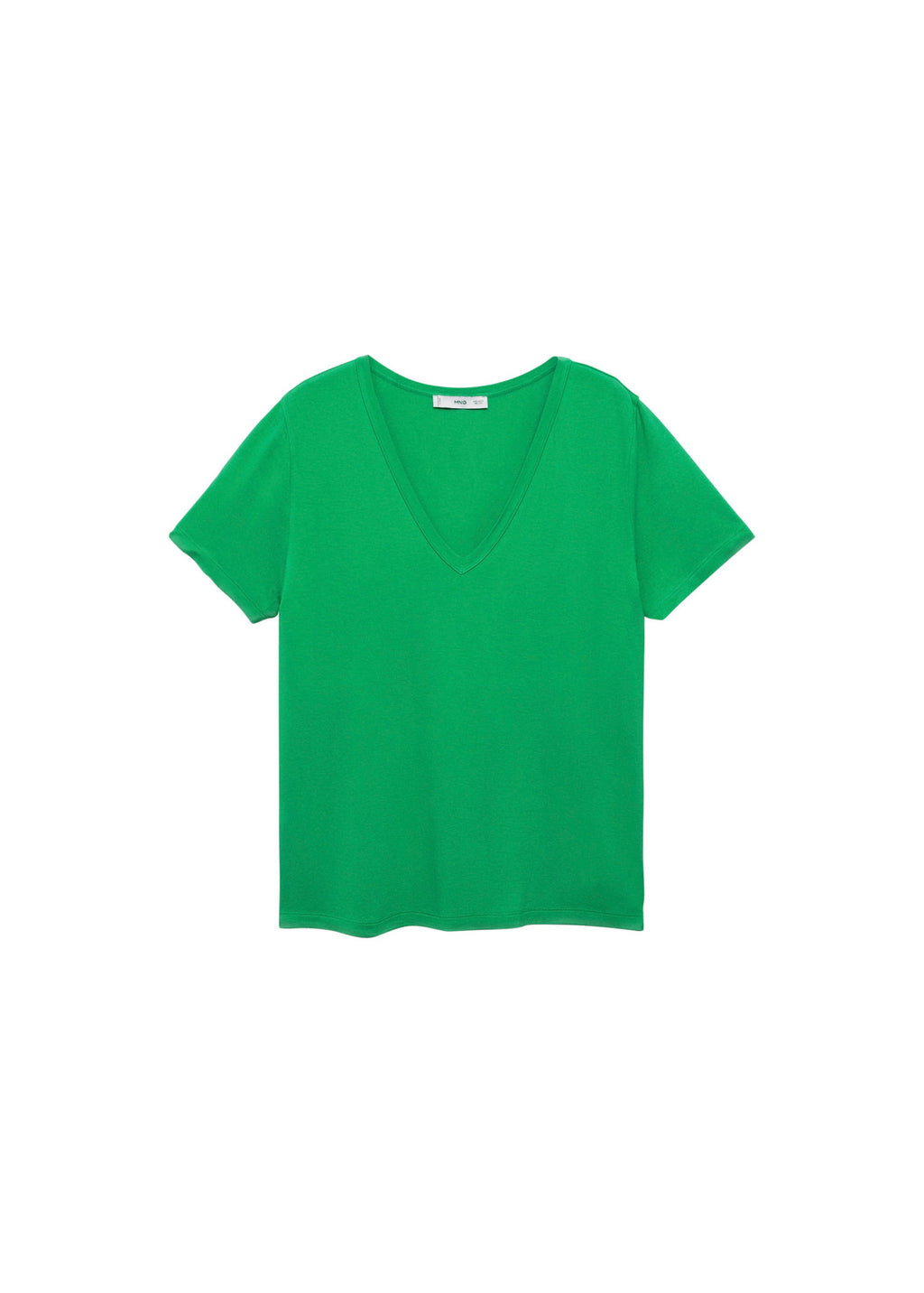 T-Shirt Col En V - Green