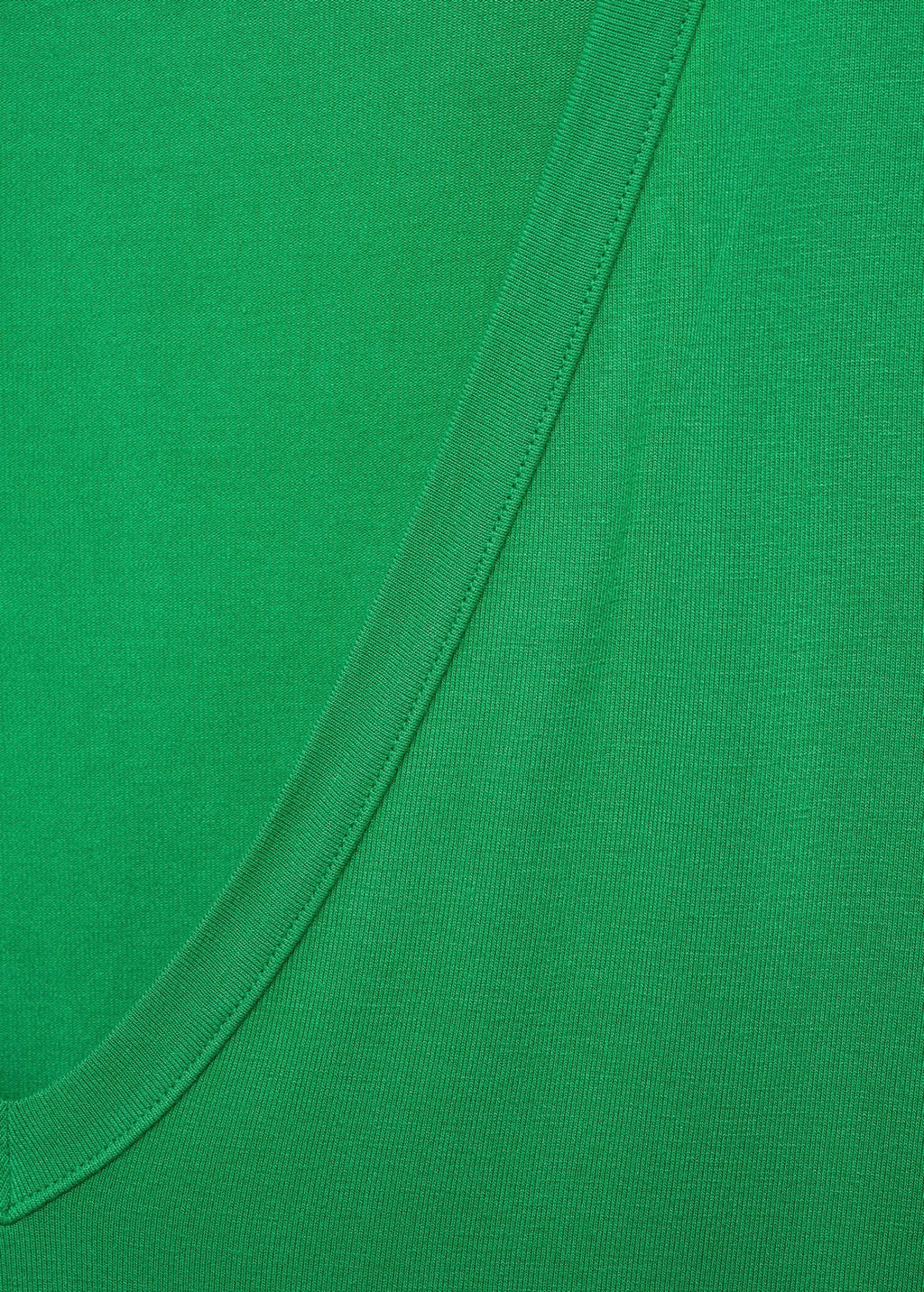 T-Shirt Col En V - Green