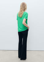 T-Shirt Col En V - Green