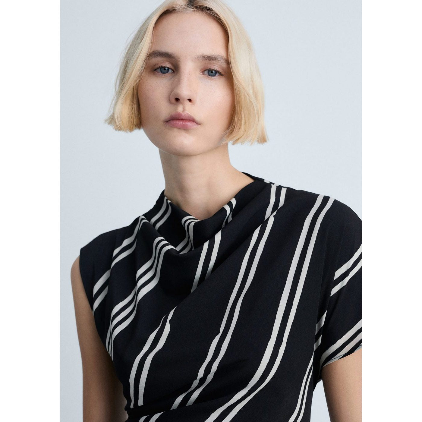 Robe Midi Imprimé À Rayures
