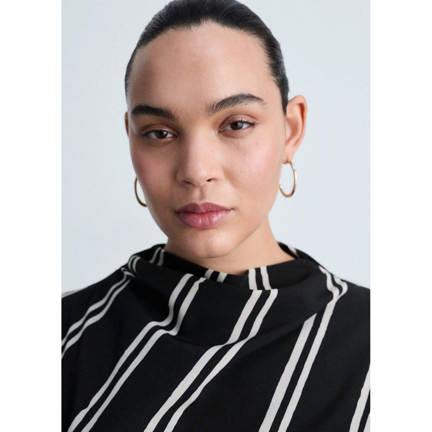 Robe Midi Imprimé À Rayures