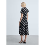 Robe Midi Imprimé À Rayures