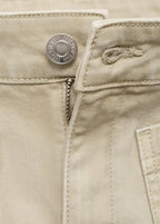 Jean Flare Crop Poches - Pastel Green
