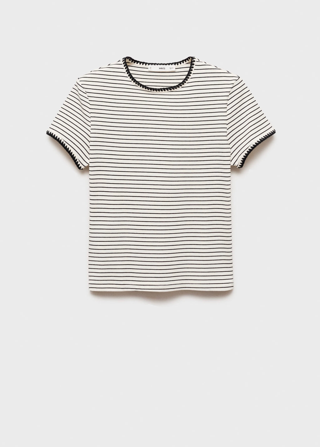 T-Shirt Coton Liserés Contrastants