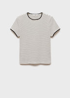 T-Shirt Coton Liserés Contrastants