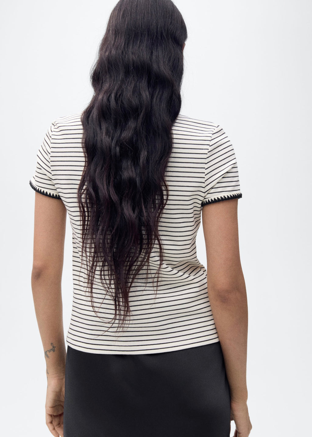 T-Shirt Coton Liserés Contrastants