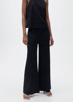 Pantalon Palazzo Crop - Black