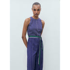 Striped Belt Jumpsuit