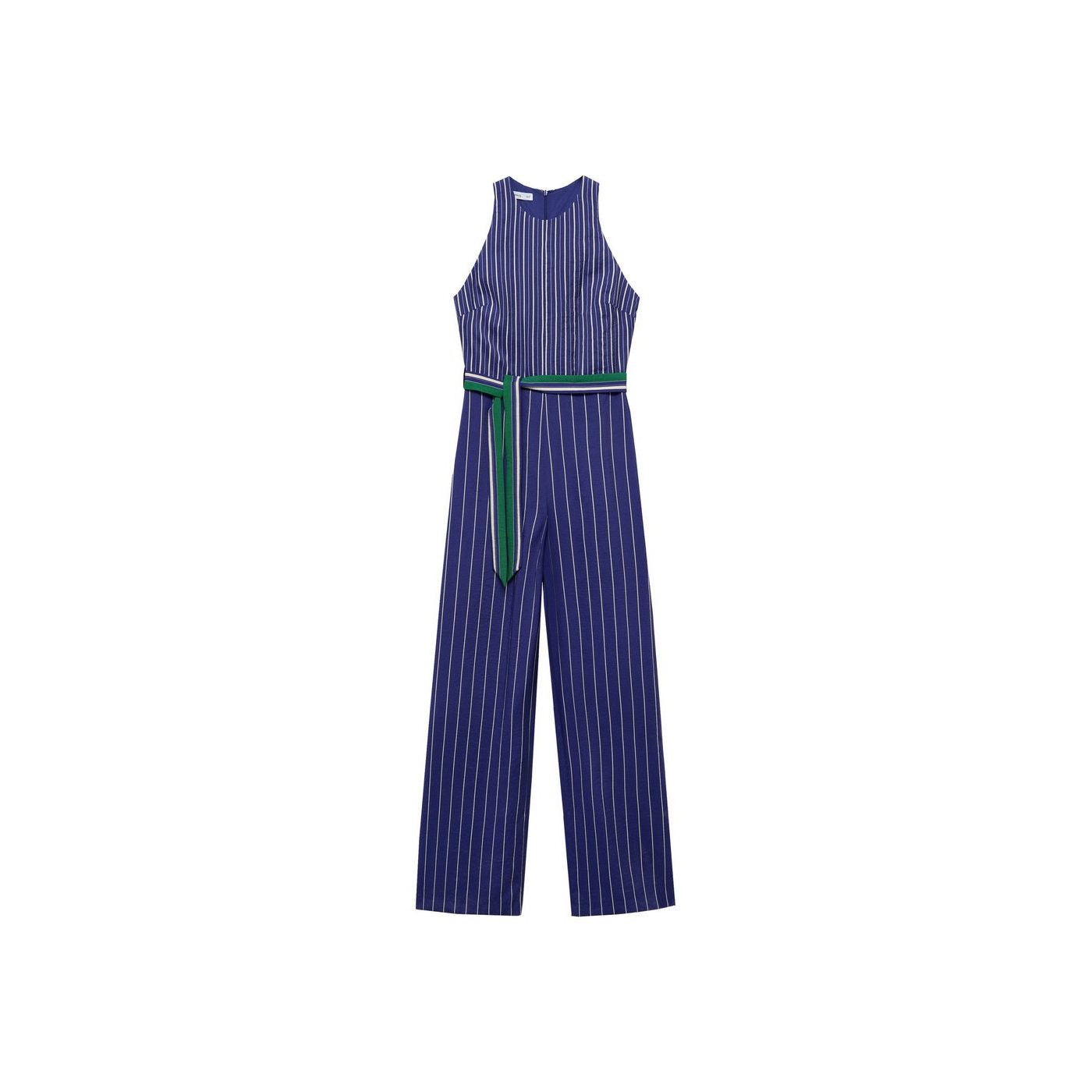 Striped Belt Jumpsuit
