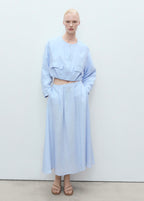 Veste Courte En Lin À Poches - Sky Blue