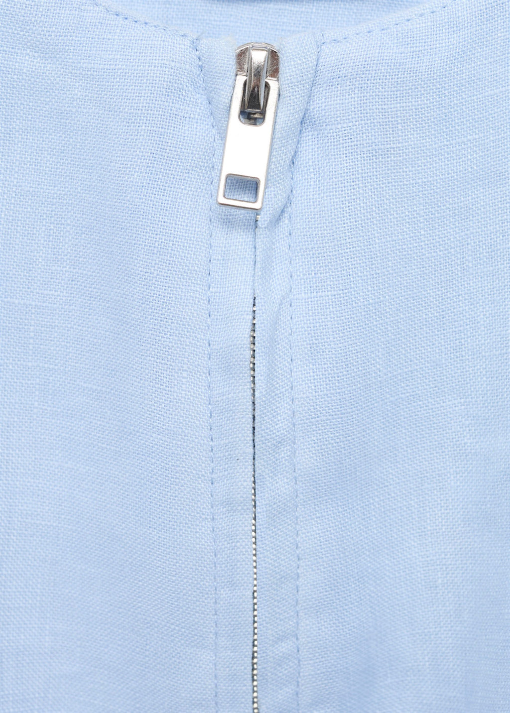 Veste Courte En Lin À Poches - Sky Blue