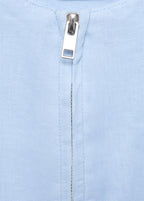Veste Courte En Lin À Poches - Sky Blue