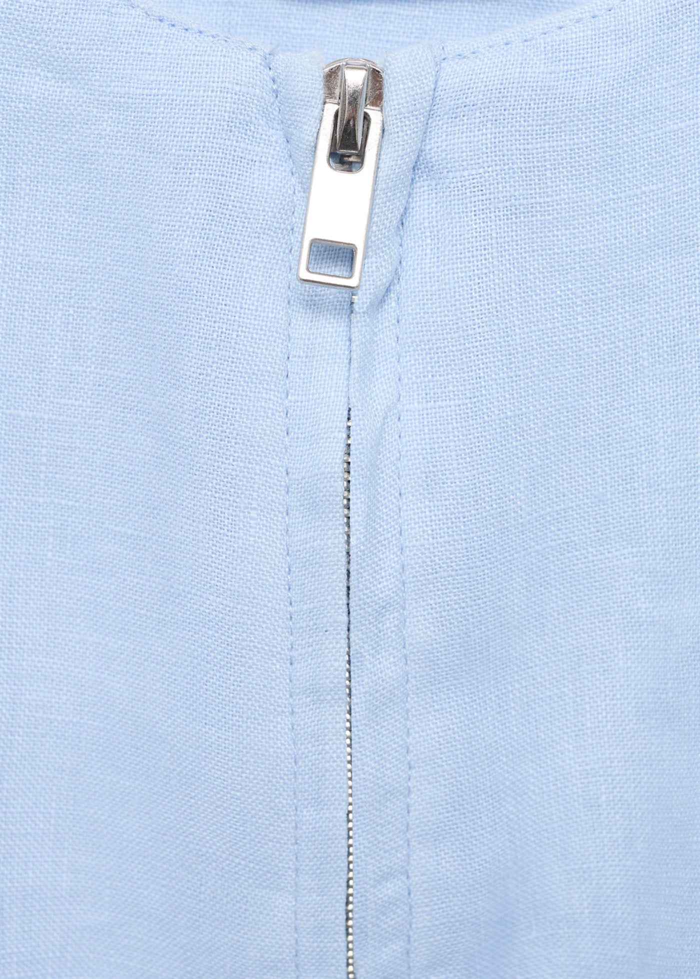 Veste Courte En Lin À Poches - Sky Blue