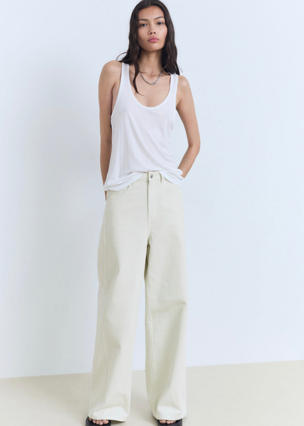 Jean Wideleg Taille Normale - Pastel Green