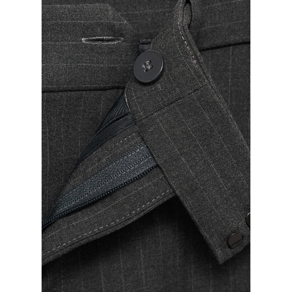 Pantalon De Costume Fines Rayures - Dark Heather Grey