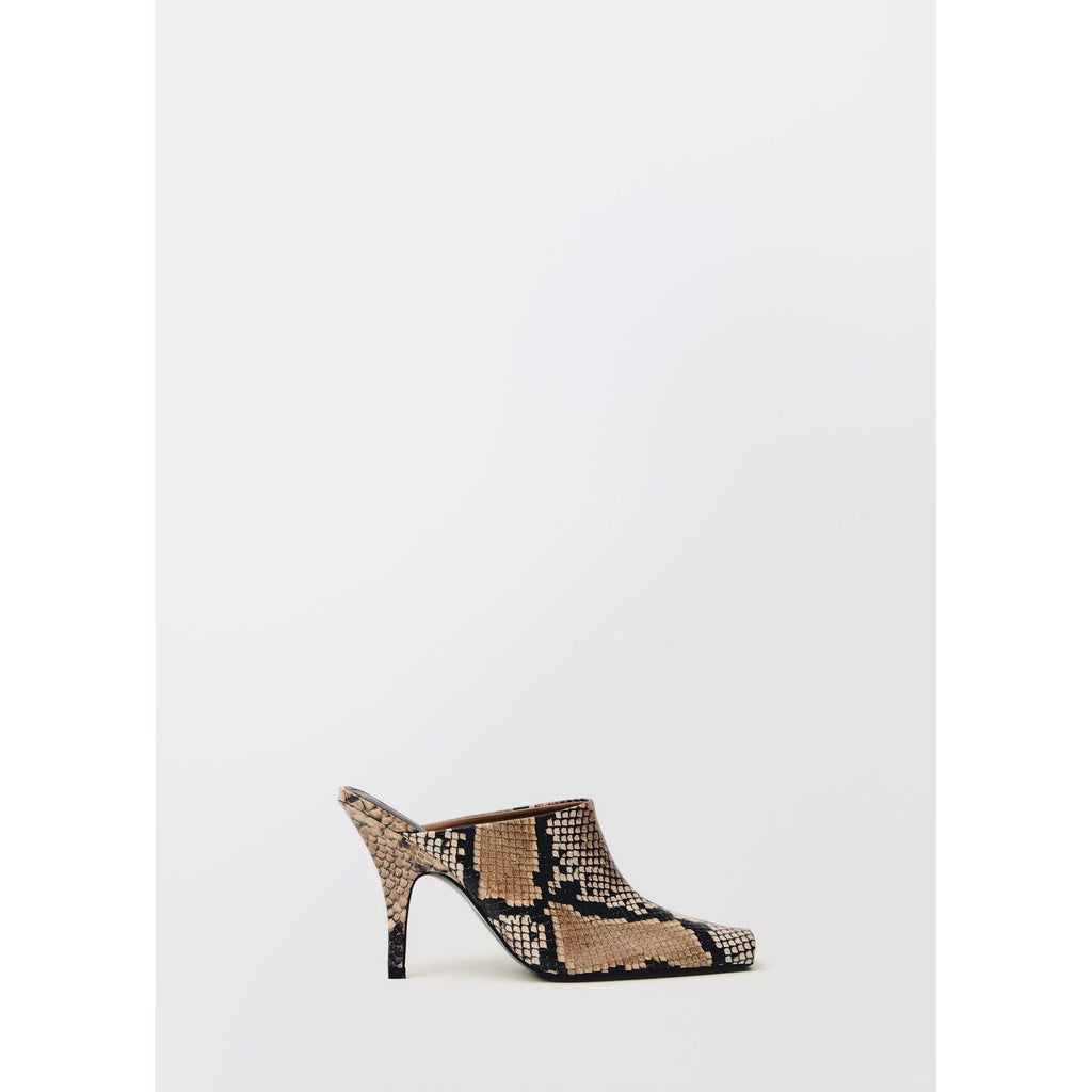 Chaussures Talon En Cuir Ouvertes À L_x0019_ Arrière Imprimé Animal