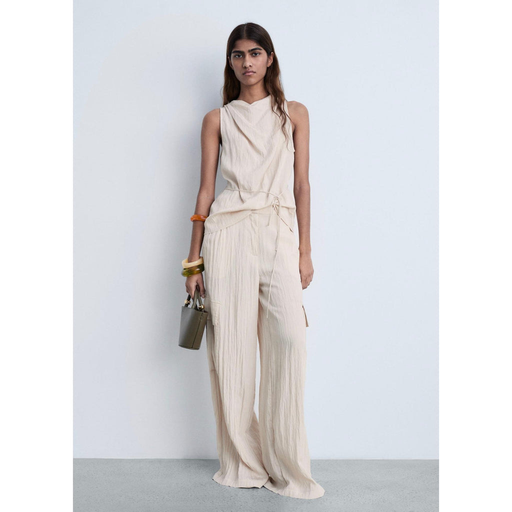 Pantalon Cargo Texturé - Natural