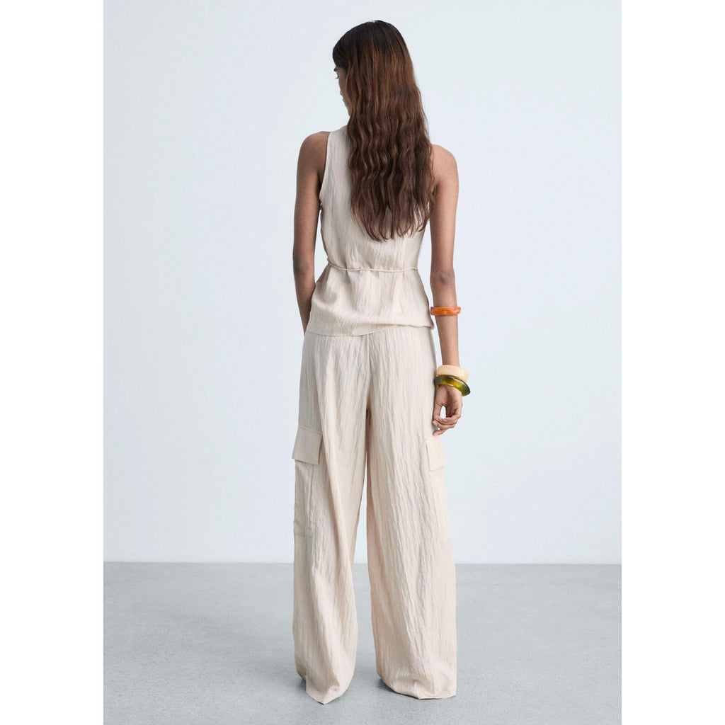Pantalon Cargo Texturé - Natural