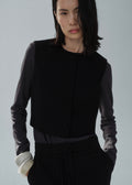 Gilet Costume Boutons - Black