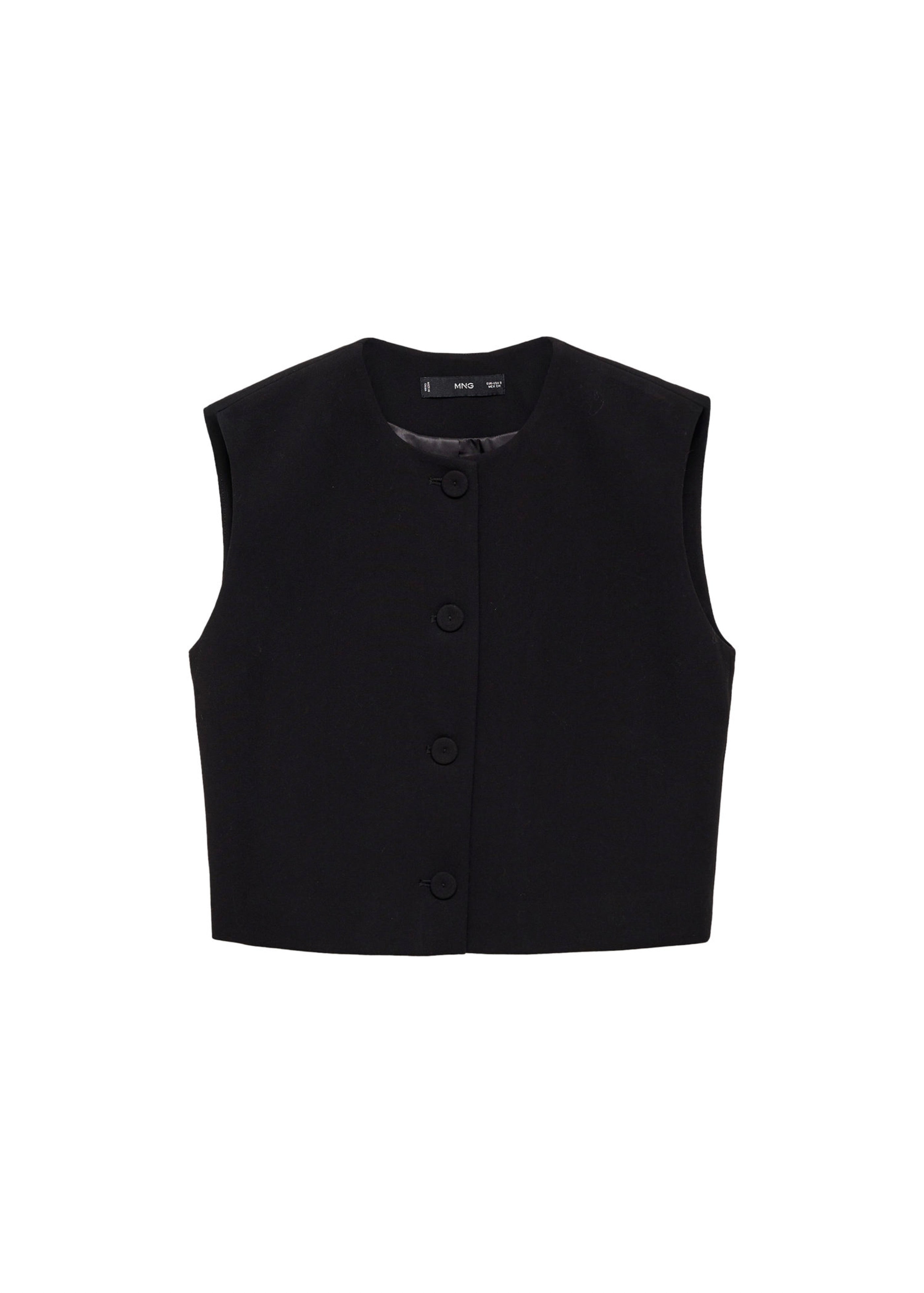 Gilet Costume Boutons - Black