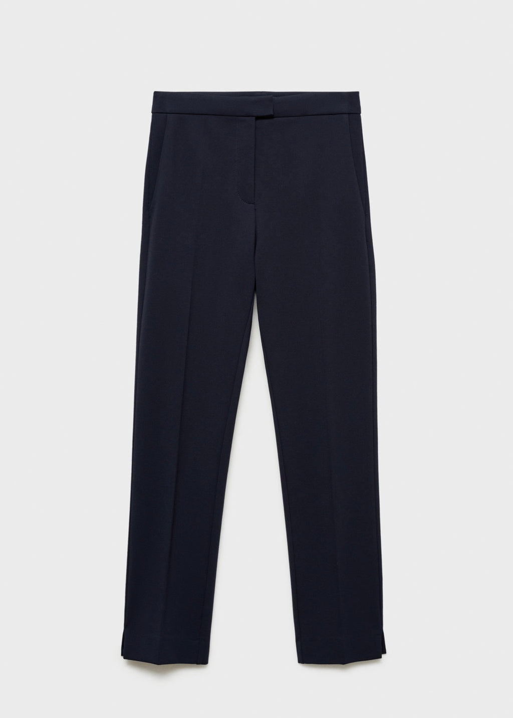Pantalon Droit Maille Point De Rome - Dark Navy