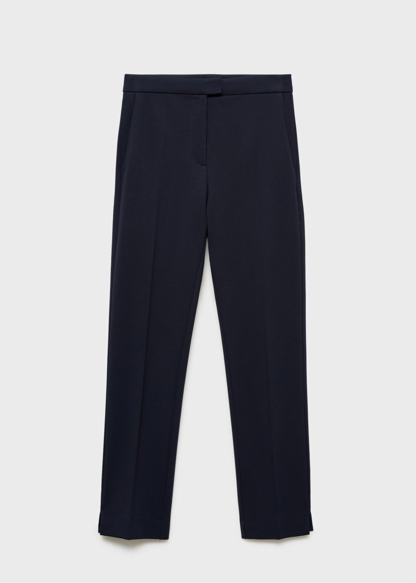 Pantalon Droit Maille Point De Rome - Dark Navy