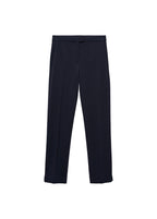 Pantalon Droit Maille Point De Rome - Dark Navy