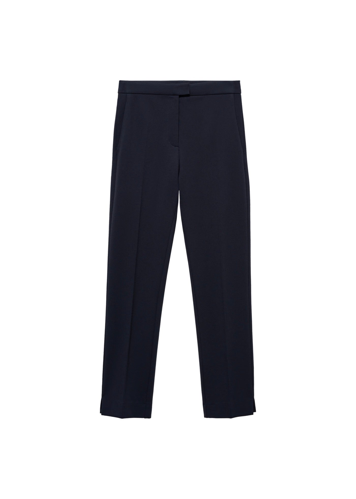 Pantalon Droit Maille Point De Rome - Dark Navy