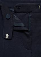 Pantalon Droit Maille Point De Rome - Dark Navy