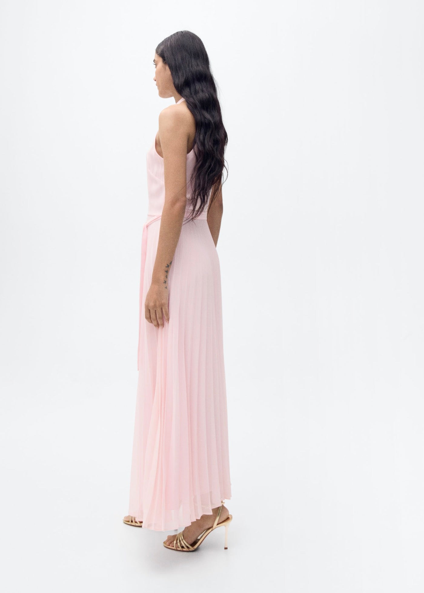 Robe Plissée Emmanchures Américaines