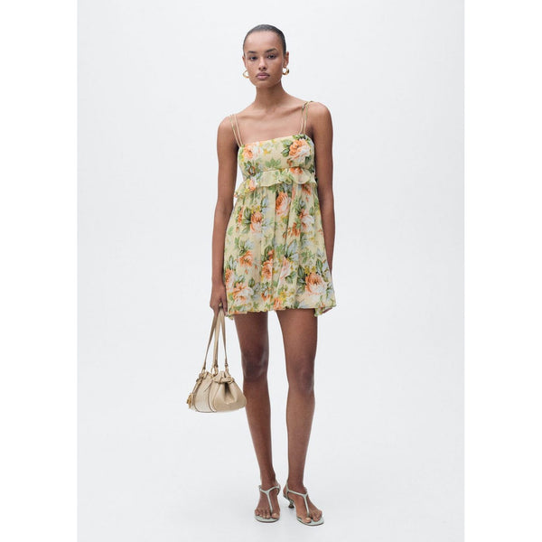 Robe Courte À Fleurs Détail Volants