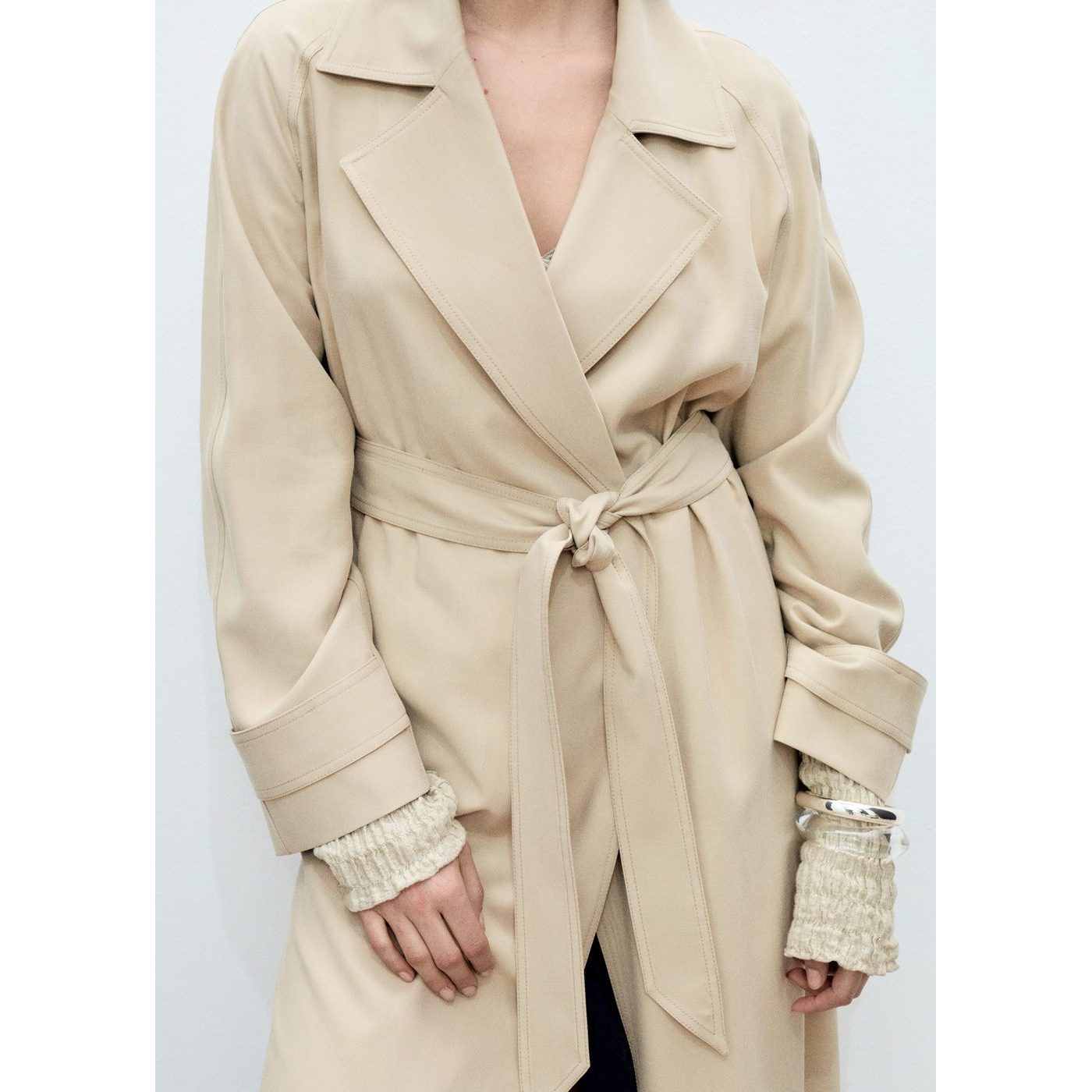 Taxi Trench Coat - Light Grey/Pastel