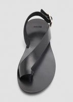 Sandales Cuir Lanière Croisée