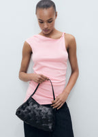 Haut Asymétrique Maille Fine - Fuchsia