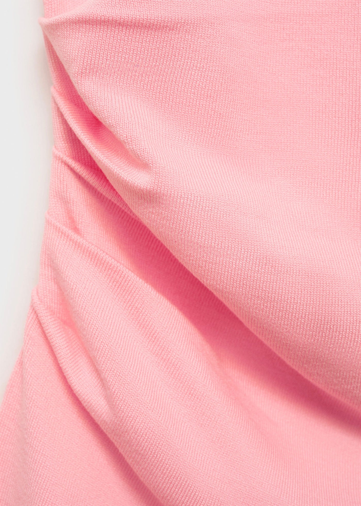 Haut Asymétrique Maille Fine - Fuchsia