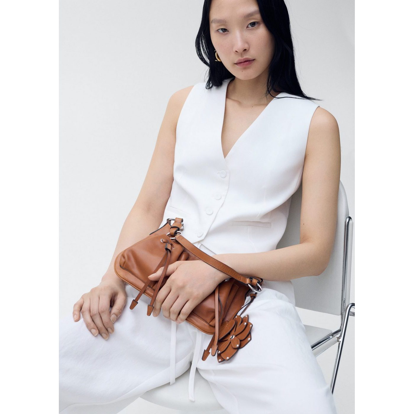 Gilet De Costume Droit En Lyocell