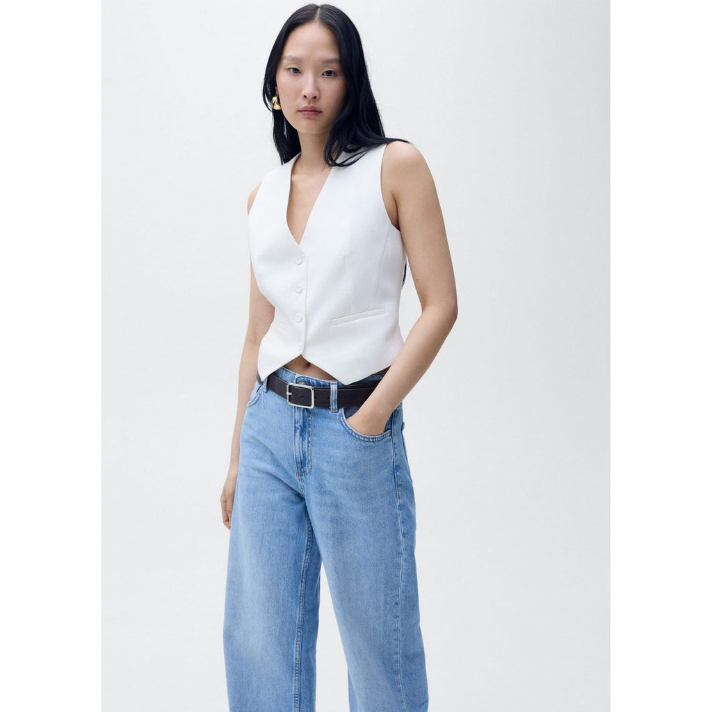 Gilet De Costume Droit En Lyocell