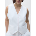 Gilet De Costume Droit En Lyocell