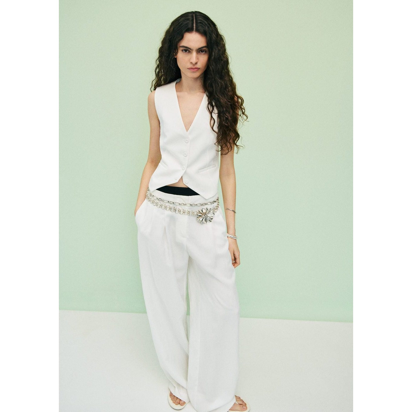 Gilet De Costume Droit En Lyocell